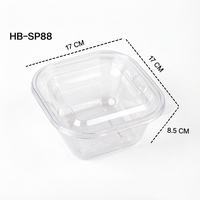 Boîtes à pâtisserie jetables en plastique PET de qualité alimentaire avec couvercle pour gâteaux, biscuits, muffins, desserts, sushis, jus, emballages