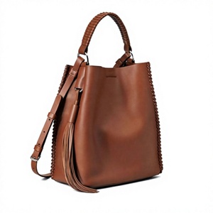 Customizable Genuine Leather Casual Handbags Custom Logo Printing Large Capacity Zipper Closure Waterproof Lightweight Luxury - Product Image 4