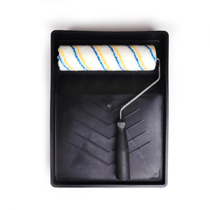 Blue & Yellow Striped <b>Paint</b> <b>Roller</b> and Tray Set - 9 Inch - Product Image 4
