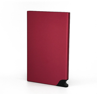 Porte-cartes de blocage RFID automatique boîtier métallique fin en aluminium avec pince antivol à manchon mince cadeaux de promotion pour cartes de crédit