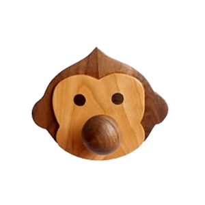 שינה דקורטיבי ילדי קוף צורת טבעי עץ קיר וו - Product Image 6