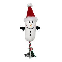 Jouet à mâcher pour chien en peluche de cerf de Noël personnalisé, avec corde et couineur, durable, lavable en machine, pour chiens de petite/moyenne/grande taille, pour l'entraînement