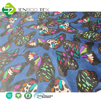 Tout nouveau tissu de satin mélangé 97% coton biologique 3% Spandex 163gsm tissé imprimé GOTS respirant écologique haut de gamme filles