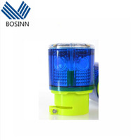 Lampe de signalisation clignotante d'avertissement pour grue à tour, bleue, à énergie solaire, avec alarme sonore, pour la sécurité des connexions de manchons de commande