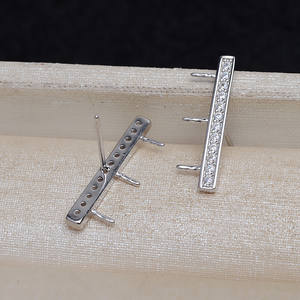 S925 Silver 5mm 5 Bead Earrings Female Pearl <b>Jewelry</b> Findings Empty <b>Tray</b> & DIY Handmade Accessories 5054 - Product Image 5