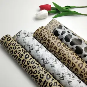 Papel de seda negro respetuoso con el medio ambiente Papel de seda con logotipo personalizado impreso completo para envolver camisas Flores