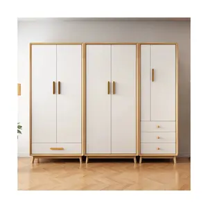 Armoire nordique en bois massif personnalisable moderne simple armoire de rangement de chambre à coucher armoires de haute qualité