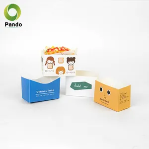 Tek kullanımlık kağıt yumurta damla ambalaj Fast Food paket tasarımı özel sandviç kutusu Logo baskılı kozmetik kapları