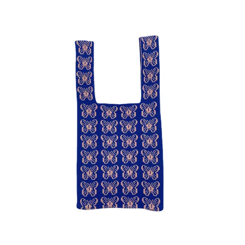Customization Knitting Bags Cross-border trend Tote Handbags Knitted Women's Shoulder hot selling Ladies' Bag
