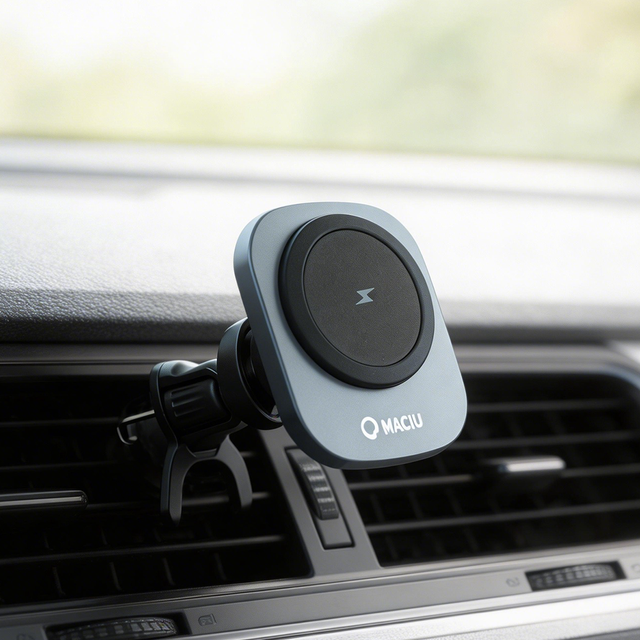 Small Batch Customized Logo Eco-friendly Car Wireless Charger Phone Holder Mount Auto-Clamping Fast Magnetic