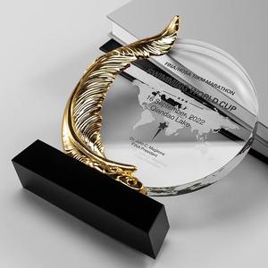 แก้วคริสตัล3D ถ้วยรางวัลทางธุรกิจของขวัญดีไซน์แบบถ้วยแก้วคริสตัล - Product Image 3