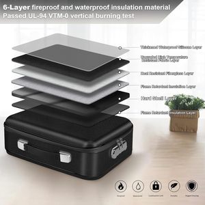 Fireproof and Waterproof File Bag for Storage with <b>Lock</b>, Hard File <b>Box</b> Bag for Documents and Certificates - Product Image 3