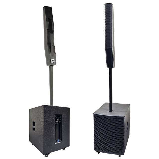 New Convenient Wheel Design 15 Inch Professional Speakers Dsp Outdoor Indoor Dj Stage Active Array Column Speaker pa System