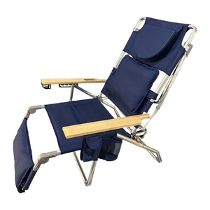 Kejie Multifunctional Portable <b>Folding</b> Aluminum Frame Modern Design Beach Chair with Recliner for Outdoor Use - Product Image 4