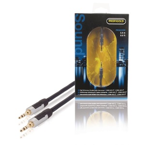 ProfGold 3.5mm <b>Stereo</b> Audio <b>Cable</b> 1m Male to Male High Performance Portable Interconnect - Product Image 1