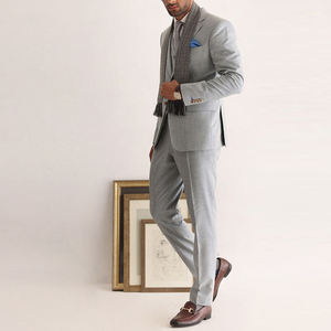 Traje de Pantalón para Hombre, Fabricación Profesional, Ligero, Transpirable, 100% Algodón, para Boda, Conjunto de Pantalón y Chaqueta para Hombre Más Vendido - Product Image 2