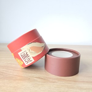 <span class=keywords><strong>Madame</strong></span> Brésil Art Series Red Paper Tube Box mit Fenster deckel Individuell bedruckte Zylinder verpackung für Kaffee Tee Geschenk - Product Image 1