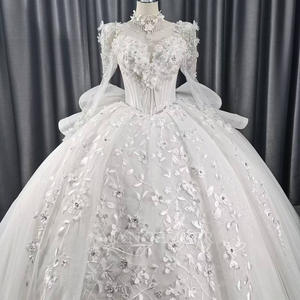 Vestido de Novia Moderno y Elegante con Lentejuelas, Cuentas y Encaje, Cola de Capilla, Largo hasta el Suelo, Vestido de Fiesta para LSCM15 - Product Image 4