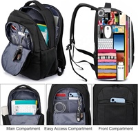 Sac à dos étudiant en gros avec plusieurs compartiments zippés, sac d'école durable avec compartiment pour ordinateur portable pour usage quotidien sur le campus