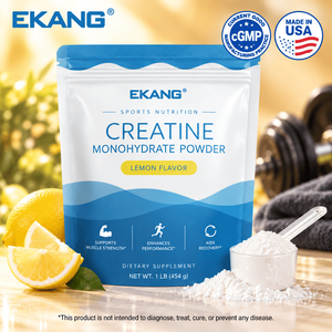 Fabriqué aux États-Unis, poudre de créatine monohydrate, saveur citron, complément sportif, force musculaire, nutrition - Product Image 1