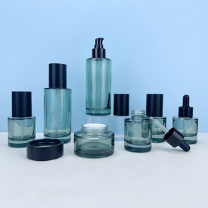 Special Green Transparent Hair Oil Pure Liquid Serum Glass Dropper Bottle with Black Collar and Rubber Head for Skincare - Product Image 6