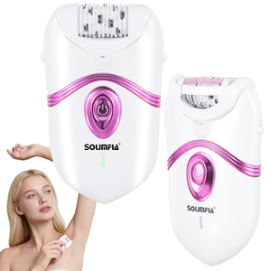 SOLIMPIA HT-592 Épilateur électrique pour femmes - Sans douleur, rechargeable, lumière LED, rasoir pour le bikini et les jambes - Product Image 2