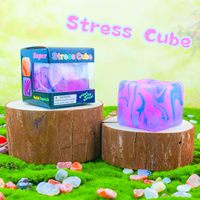 Mainan Squishy Kubus Penghilang Stres untuk Anak-Anak dan Dewasa - Bola Penghilang Stres Isi Gel Kepadatan Tinggi, Mainan Fidget Penenang untuk Kelas, Hadiah