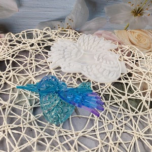 Moldes de fundición de resina hechos a mano para adornos decorativos de estilo DIY Ins X0281 molde colgante de pájaro de silicona para herramientas de pastel - Product Image 5