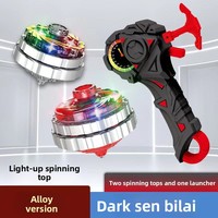 Gyroscope de combat super transformable pour bébés et enfants, armure de duel magique améliorée avec lumières clignotantes, rotation magnétique, jouet en plastique pour garçons