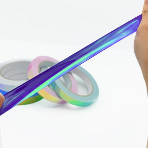 Акриловая клейкая художественная гимнастика, водонепроницаемая голографическая призматическая Блестящая лента, клейкая бумага, наклейка с обручем - Product Image 4