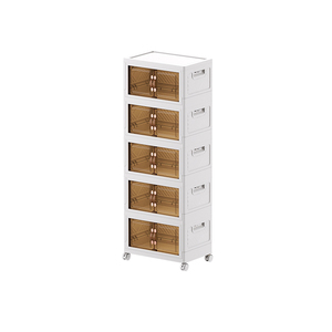 Household Multi Usage Plastic Folding Clear Shoe Toy Clothes Storage Containers Kitchenware Storage Cabinet