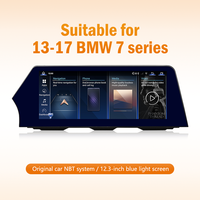 Pantalla de Navegación para Vehículo de 12.3'' HD con Diseño de Cuchilla para BMW Serie 7 2013-2017 Sistema NBT, Funciones Originales del Vehículo, Cámara AHD