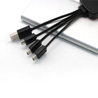 Cadeaux promotionnels câble de charge USB 5 en 1 avec lumière LED câble multi-chargeur type-c Micro USB Logo personnalisé