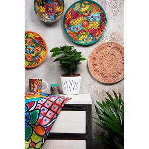 Chemin de table Excelsa Acapulco en coton 50x160 cm multicolore, style mexicain décoratif - Product Image 4