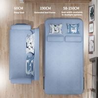 Multifunktionales Nordisches Sofa Wohnzimmer Leinen-Kunst Einzelsofa-Sessel Apartment Gaming-Schlafsofa