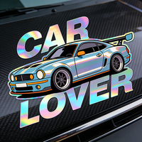 Autocollant de voiture personnalisé TEDDY, logo 3D UV, autocollant de voiture holographique facilement amovible, imperméable