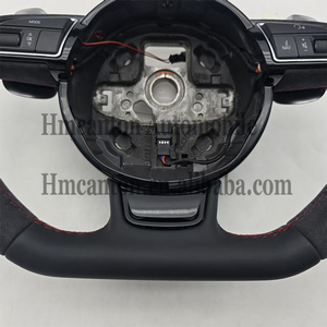 Volant de direction en cuir lisse Alcantara de style tendance en gros pour Audi A4 RS3 RS5 RS6 A6 C7 TTRS TT R8 S4 - Product Image 4