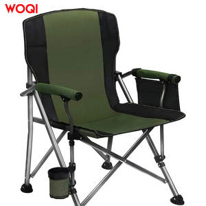 Silla Plegable para Exteriores Woqi, Marco de Aluminio, Tela Oxford Verde Oscuro, Silla de Jardín y Camping con Portavasos y Bolsa de Almacenamiento - Product Image 1