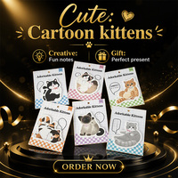 Notes autocollantes en forme de chat mignon pour le bureau – Journalisation amusante et personnalisable – Indispensable pour la rentrée scolaire
