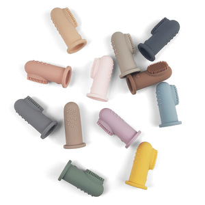 Vật liệu mềm cấp thực phẩm Silicone bé ngón tay bàn chải đánh răng trẻ sơ sinh Toddler mềm Teether đồ chơi cho bé Đào Tạo - Product Image 3