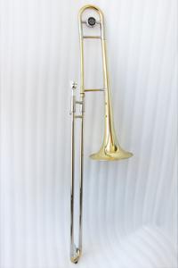 Trombón Tenor <span class=keywords><strong>de</strong></span> Latón, Venta al por Mayor <span class=keywords><strong>de</strong></span> Fábrica China, Instrumento Musical con Soporte, Lacado en Oro para Orquesta y <span class=keywords><strong>Banda</strong></span> <span class=keywords><strong>de</strong></span> Marcha - Product Image 4