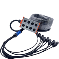 Câble multipaire audio professionnel 8 canaux 20 mètres XLR pour microphone et boîtier de scène
