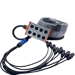 Audio professionnel 8 canaux 20 mètres XLR Microphone serpent câble Audio boîte de scène