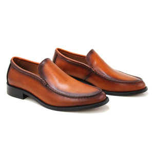 Nouvelles Chaussures Homme 2026 en Cuir Véritable à Bout Rond, Couleur Unie, à Enfiler, Semelle Extérieure en Caoutchouc, Toutes Saisons, Livraison Directe - Product Image 3