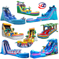 Château gonflable commercial économique à thème avec toboggan et zone de saut, en vente
