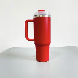 Gobelet isotherme double paroi en acier inoxydable H2.0, revêtement poudré rouge et vert, 40 oz, pour gravure laser - Product Image 2