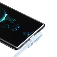 Kabel data pengisian daya cepat, kabel usb tipe-c, sudut kanan, tampilan Digital, kabel data pengisian daya cepat untuk manajemen & aksesori ponsel
