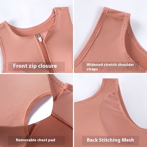 Soutien-gorge <span class=keywords><strong>de</strong></span> <span class=keywords><strong>sport</strong></span> léger sans couture pour femmes pour courir Yoga haute résistance antichoc <span class=keywords><strong>Push</strong></span>-<span class=keywords><strong>Up</strong></span> fermeture éclair coussin <span class=keywords><strong>de</strong></span> sous-vêtement <span class=keywords><strong>de</strong></span> <span class=keywords><strong>sport</strong></span> - Product Image 4