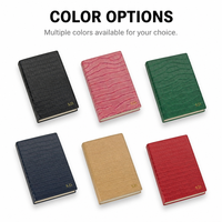 Carnet de notes vintage en cuir de crocodile gaufré, couverture en PU, papier 100 g/m², A5 B5, agenda vegan de luxe pour femmes, carnet d'écriture