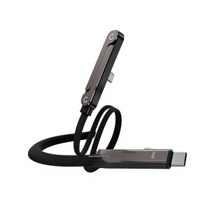 Câble de données tressé en nylon durable 240W Type C vers Type C, <span class=keywords><strong>cordon</strong></span> de charge rapide avec support de téléphone en alliage de zinc <span class=keywords><strong>pour</strong></span> jeux/tablettes - Product Image 1